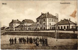 1917 Tövis, Teius; Vasútállomás. Vasúti Levelezőlapárusítás 1981. / railway station (fl)