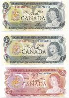 Kanada 1973. 1$ (2x) + 1974. 2$ T:I-II- Canada 1973. 1 Dollars (2x) + 1974. 2 Dollars C:UNC-VF Krause KM#85, KM#86
