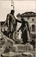 1940 Zilah, Zalau; Wesselényi szobor, emlékmű / statue, monument. photo + 1940 Zilah visszatért So. Stpl.