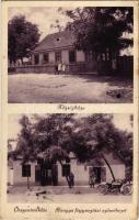 1939 Őrszentmiklós (Őrbottyán), községháza, Hangya fogyasztási szövetkezet üzlete, motorkerékpár (fl)