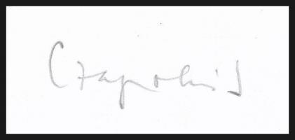 Czapolai Imre (1937-): Artista műsor. Művészi nyomat, papír, ceruzával jelzett, életmű katalógus szá...