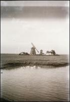 cca 1930-1940 Szélmalom Magyarországon, fotónegatív, 9×6 cm / windmill in Hungary, photo negative