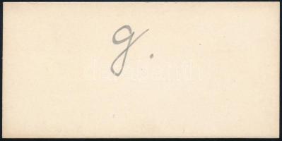 1927 László Fülöp (1869-1937) festőművész autográf karácsonyi jókívánságai névjegykártyáján. Proveni...