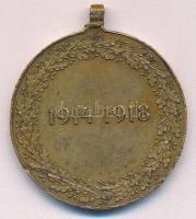 Ausztria 1932. "Háborús Emlékérem 1914-1918" aranyozott Br kitüntetés mellszalag nélkül T:...