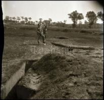 II. világháborús katonai negatívok, 11 db, 6×6 és 6×9 cm