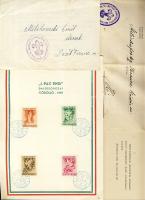 Cserkész hagyaték tétel: 15 db érdekes okmány, meghívó, emléklap