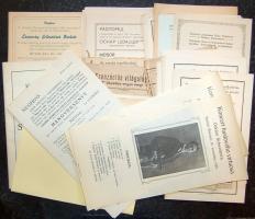 Losonczy Schwetzer Oszkár hegedűművész kb 50db meghívó a koncenrtjeire, nyomtatvány