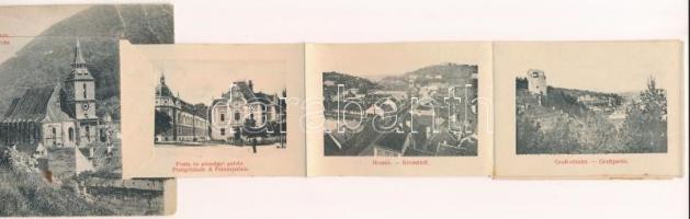 1912 Brassó, Kronstadt, Brasov; Fekete templom. Leporello / Schwarzer Kirche / church. leporellocard...
