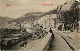 Fiume, Rijeka; Susak, Luzinjska cesta / Sussak / utcakép. Giacomo M. Kohn 305. / street view (Rb)