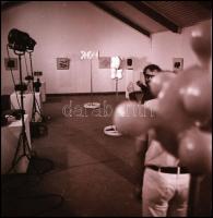 Szentendrei kiállítás Borsódy László keramikus műveiből, 8 db fotónegatív, 6×6 cm