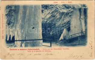 1900 Dobsina, Jégbarlang, oltár. Wlaszlovits Gusztáv 1045. / ice cave interior