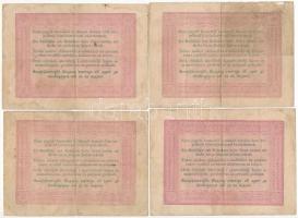 1848. 5Ft "Kossuth bankó" vörösesbarna (3x) + 1848. 5Ft "Kossuth bankó" barna T:...