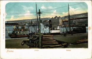 Fiume, Rijeka; Porto / Hafen / port, steamship (EK)