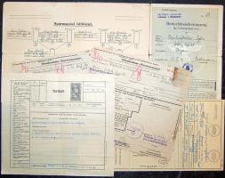 II. világháború 6 db érdekes okmány, igazolvány, származási táblázat