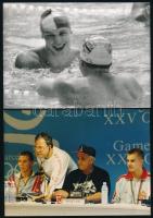 Úszókkal, vízi sportolókkal kapcsolatos 8 db fotó, 12×17 cm