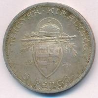 1938. 5P Ag "Szent István" T:1- kis patina
Adamo P8.1