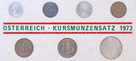 Ausztria 1973. 2gr-10Sch (7xklf) csomagolt forgalmi sor T:1 Austria 1973. 2 Groschen - 10 Schilling (7xdiff) coin set in packing