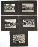 cca 1950-1960 A Postás SE sportolói, 7 db albumlapra ragasztott fotó, 13×18 cm