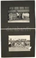 cca 1950-1960 A Postás SE sportolói, 7 db albumlapra ragasztott fotó, 13×18 cm