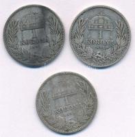 1893KB-1895KB 1K Ag "Ferenc József (3xklf) T:3
Adamo K5