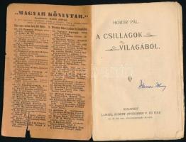 Hoitsy Pál: A csillagok világából. Magyar Könyvtár 321. Bp.,é.n.,Lampel R. (Wodianer F. és Fiai.), 6...