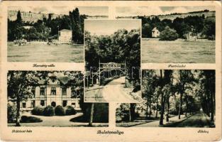 1950 Balatonaliga (Balatonvilágos), Kerestey villa, Part, Rákóczi ház, sétány (EK)