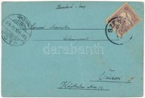 1901 Berencsváralja, Podbranc; Berencs vár romjai. Koronthály Jenő saját kezű rajza és levele / Hrad...