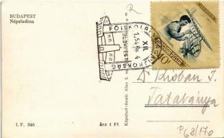 1953 Budapest XIV. A Népstadion ünnepélyes megnyitója.  Képzőművészeti Alap Kiadóvállalat / Opening ...