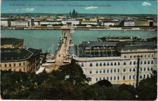 1913 Budapest, Duna látkép a Lánchíddal