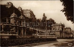 Budapest I. Királyi várbazár, villamospálya. Csiky Foto