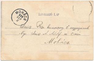 1904 Budapest VIII. Erzsébet körút, villamos, üzletek. Divald Károly 1. sz. (Rb)