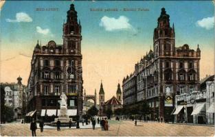 1913 Budapest V. Klotild paloták, Erzsébet híd, üzletek (EK)