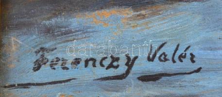 Ferenczy jelzéssel: Tengerpart. Olaj, falemez, díszes fa keretben, 25x35,5 cm