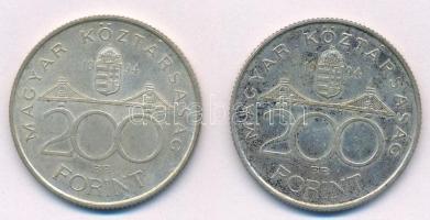 1994. 200Ft Ag "Deák" (2x) T:2 kis patina Adamo F13.1