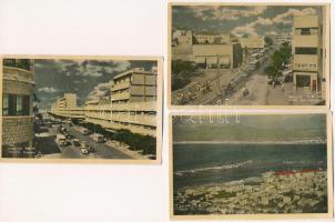 Haifa, street views - 3 postcards