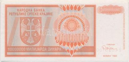 Horvátország / Krajna Szerb Köztársaság 1993. 1.000.000.000D "Z 0000700" T:I
Croatia / Re...