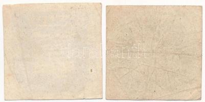 Komárom 1849. 5kr (2x) két különböző nyomólemezzel készült példány, eltérések az "5"-ös né...