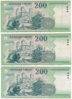 2004-2007. 200Ft (3xklf) T:III