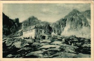 1931 Tátra, Magas-Tátra, Vysoké Tatry; Téry menedékház az Öt-tónál / Téry Schutzhaus bei den Fünfseen / Téryho chata u päti Spisskych ples / chalet, tourist house, lake (EK)