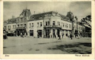 1942 Léva, Levice; Városi szálloda, üzletek / hotel, shops (EK)