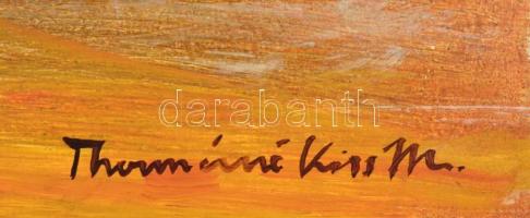 Thormáné Kiss M. jelzéssel: Csendélet. Olaj, farost, alján sérült, hiányos, 67,5×41 cm