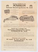 cca 1930-1940 Montage-Vorschrift für die Märklin Elektrische Beleuchtungs-Garnitur Nr. 1110 B