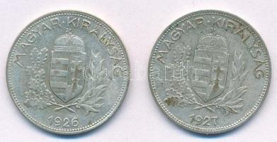 1926-1927. 1P Ag (2x) T:2,2- Adamo P6