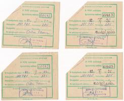 1982. "100Ft Magyar Államvasutak, Háztartási szén-jegy" (4db, ebből 2db sorszámkövető) T:I...