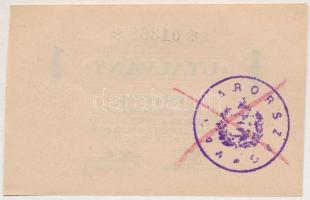 Budapest ~1920. 1K "Pester Lloyd" utalvány hátoldalon kék "MAGYARORSZÁG" körbély...