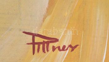 Pittner jelzéssel: petróleumlámpás csendélet. Olaj, farost, kissé sérült, 67,5×55 cm