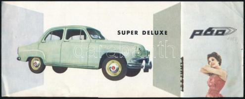 cca 1959 SIMCA Aronde P60 Deluxe és Super Deluxe gépkocsik magyar nyelvű prospektusa