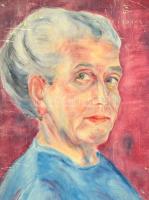 Kernstok jelzéssel: Női portré. Olaj, papír, farostra kasírozva, sérült, 56,5×35 cm