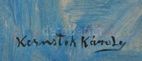 Kernstok jelzéssel: Női portré. Olaj, papír, farostra kasírozva, sérült, 56,5×35 cm