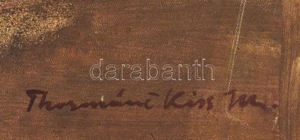 Thormáné Kiss M. jelzéssel: Női portré. Olaj, farost, sérült, 56,5×34,5 cm